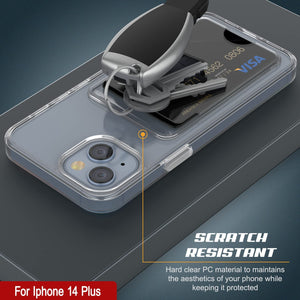 iPhone 14 Plus Card Holder Case [Crystal CardSlot Series] [Slim Fit]