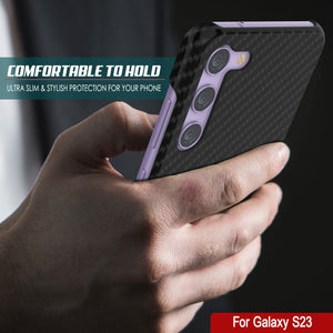 Galaxy S24 Case, Punkcase CarbonShield, Heavy Duty & Ultra Thin Cover [shockproof][non slip] [Black]