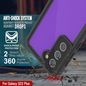 Galaxy S23+ Plus Waterproof Case PunkCase StudStar Purple Thin 6.6ft Underwater IP68 Shock/Snow Proof