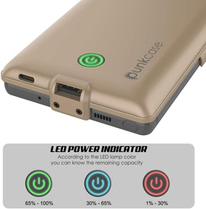 Galaxy Note 20 6000mAH Battery Charger PunkJuice 2.0 Slim Case [Gold]