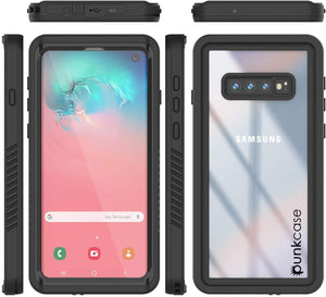 Galaxy S10+ Plus Water/Shockproof With Screen Protector Case [Black]