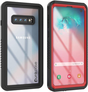 Galaxy S10+ Plus Water/Shock/Snowproof Slim Screen Protector Case [Red]