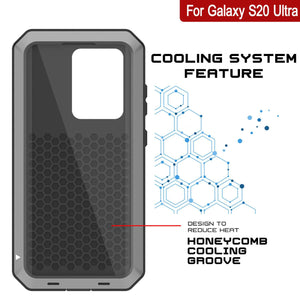 Galaxy S21 Ultra Metal Case, Heavy Duty Military Grade Rugged Armor Cover [Silver]