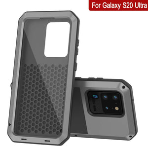 Galaxy S21 Ultra Metal Case, Heavy Duty Military Grade Rugged Armor Cover [Silver]