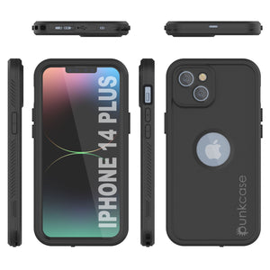 Punkcase iPhone 14 Plus Waterproof Case [Aqua Extreme Series] Armor Cover [Black]