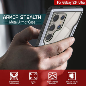 Punkcase S24 Ultra Armor Stealth Case Protective Military Grade Multilayer Cover [White]