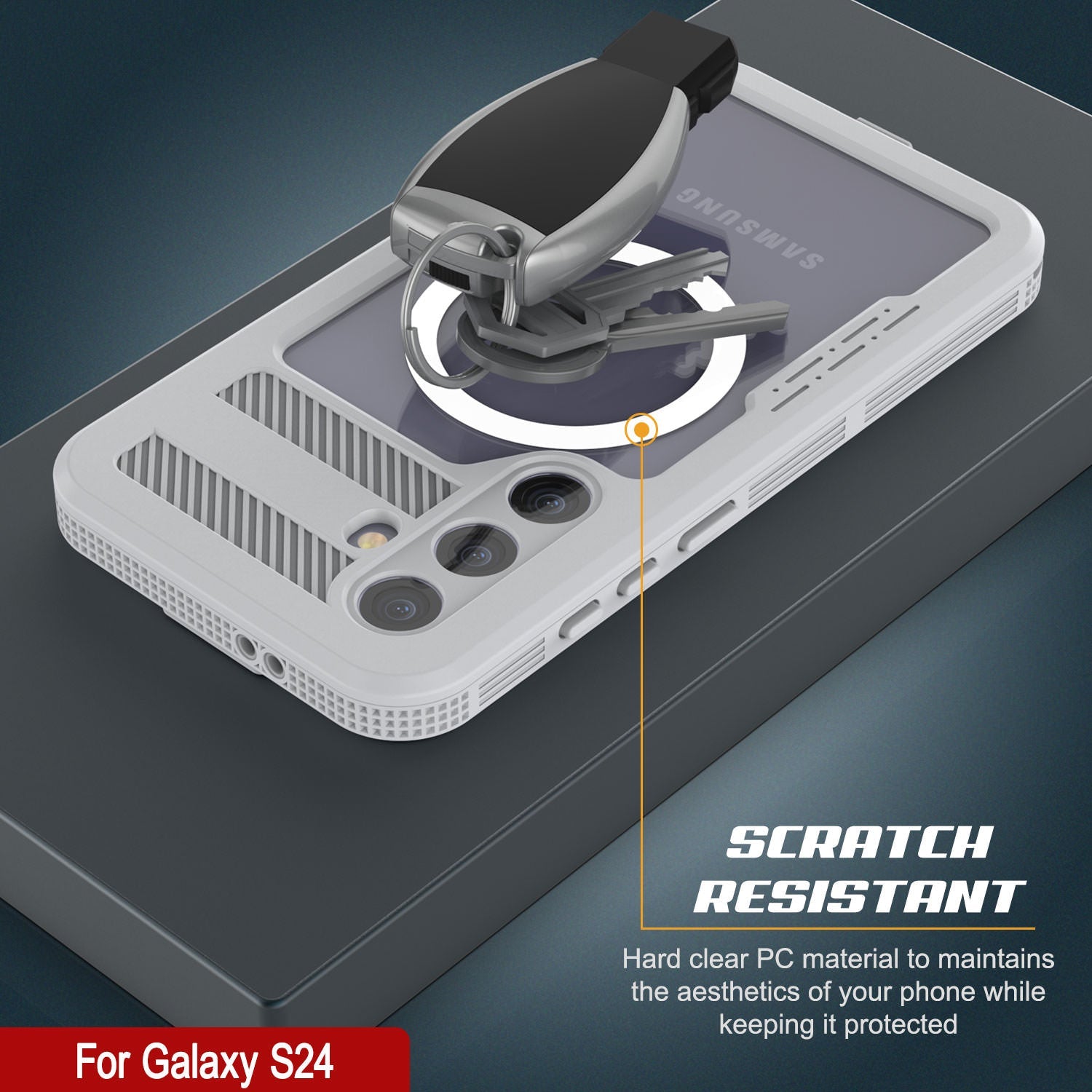 Galaxy S24 Ultra Waterproof Case [Alpine 2.0 Series] [Slim Fit] [IP68 Certified] [Shockproof] [White]
