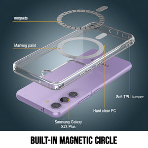 Punkcase Galaxy S23 Plus Magnetic Wireless Charging Case [ClearMag Series]