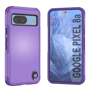 PunkCase Google Pixel 9 Pro Case, [Spartan 2.0 Series] Clear Rugged Heavy Duty Cover W/Built in Screen Protector [Purple]