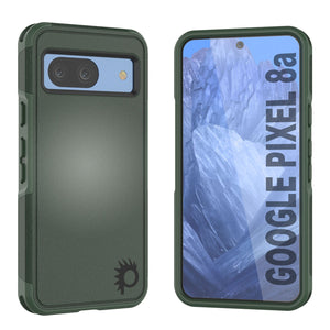 PunkCase Google Pixel 9 Pro Case, [Spartan 2.0 Series] Clear Rugged Heavy Duty Cover W/Built in Screen Protector [Dark Green]