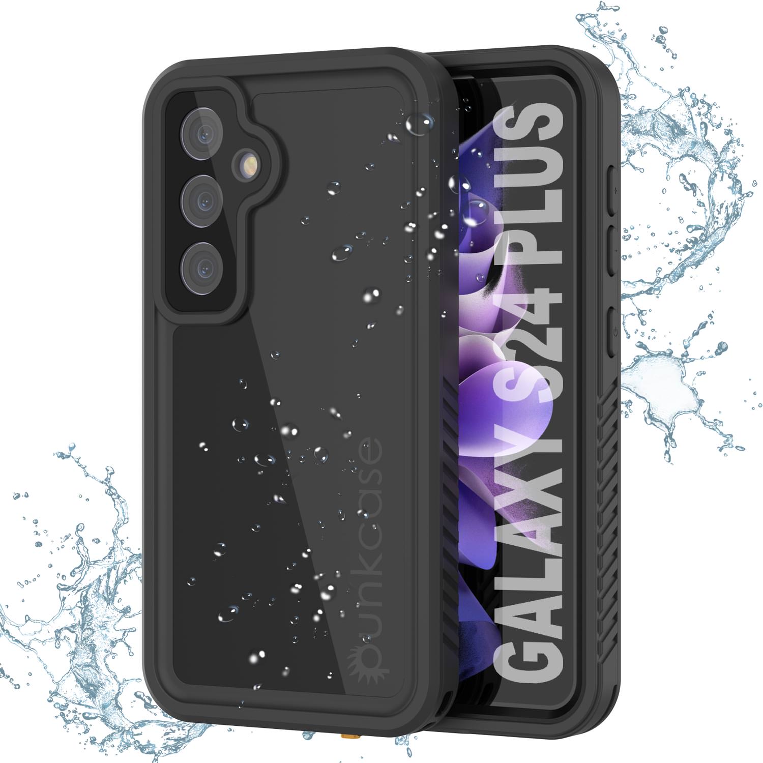 Galaxy S24+ Plus Waterproof Case PunkCase StudStar Black Thin 6.7ft Underwater IP68 Shock/Snow Proof