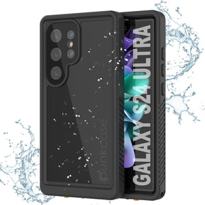 Galaxy S24 Ultra Waterproof Case PunkCase StudStar Black Thin 6.6ft Underwater IP68 Shock/Snow Proof