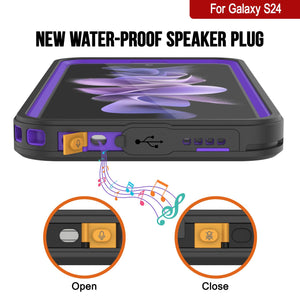 Galaxy S25 Waterproof Case PunkCase StudStar Purple Thin 6.2ft Underwater IP68 Shock/Snow Proof