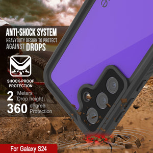 Galaxy S24 Waterproof Case PunkCase StudStar Purple Thin 6.2ft Underwater IP68 Shock/Snow Proof