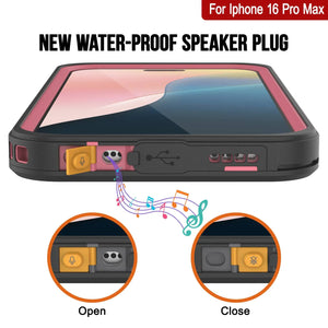 Products iPhone 16 Pro Max Waterproof Case, Punkcase [Extreme Mag Series] Armor Cover W/ Built In Screen Protector [Pink]