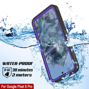 Google Pixel 9 Pro Waterproof Case, Punkcase [Extreme Series] Armor Cover W/ Built In Screen Protector [Purple]