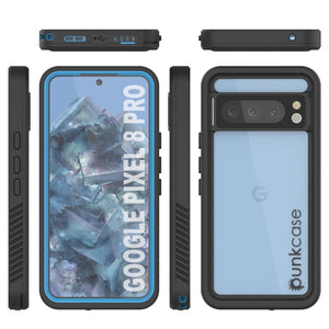 Google Pixel 9 Pro XL Waterproof Case, Punkcase [Extreme Series] Armor Cover W/ Built In Screen Protector [Light Blue]