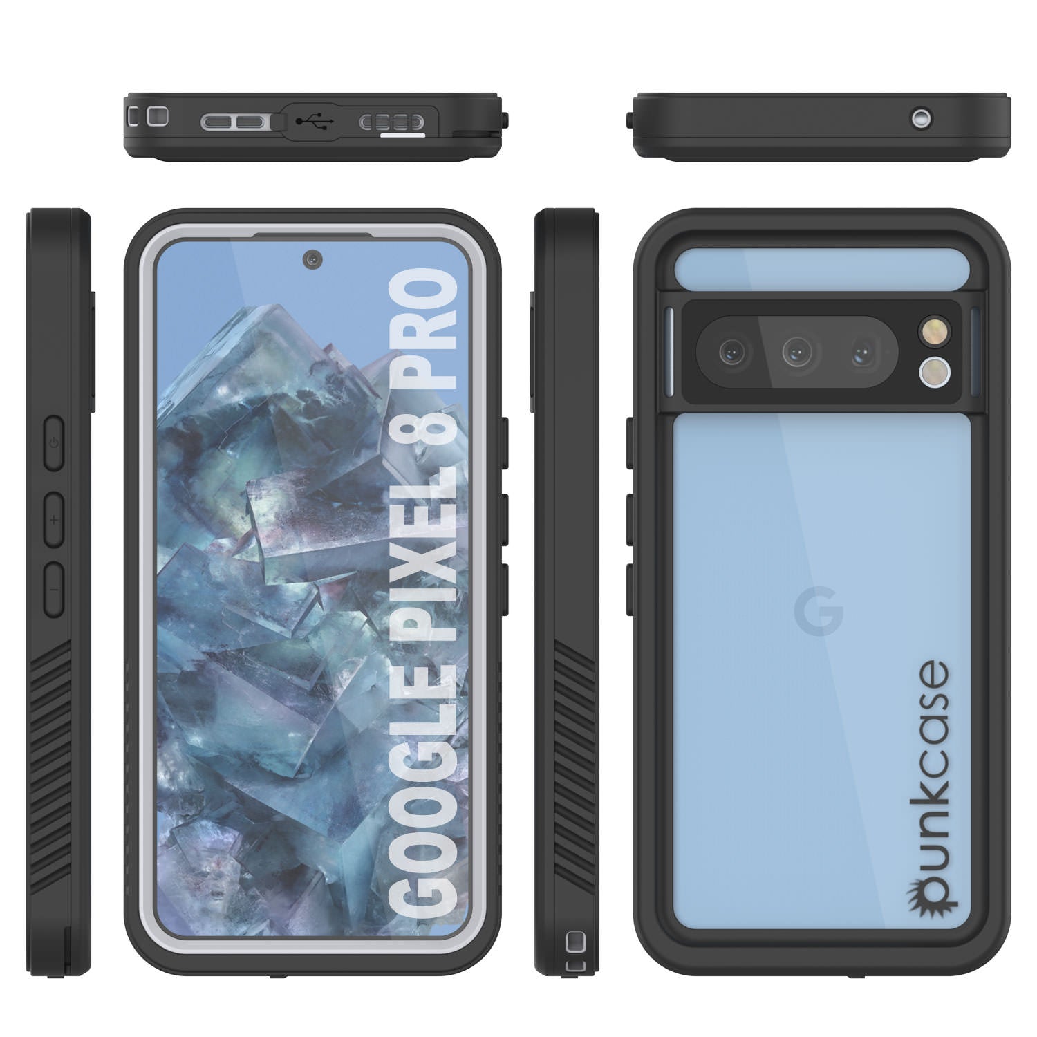 Google Pixel 9 Pro XL Waterproof Case, Punkcase [Extreme Series] Armor Cover W/ Built In Screen Protector [White]