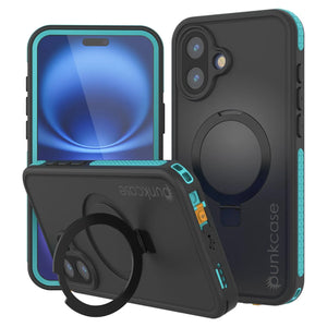 iPhone 16 Plus Waterproof Case [Kickstud 2.0 Series] Protective IP68 Cover W/Screen Protector & Kickstand [Teal]