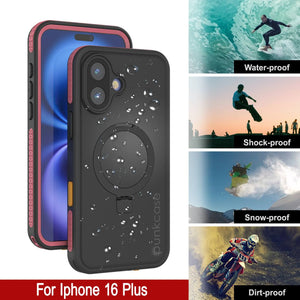 iPhone 16 Plus Waterproof Case [Kickstud 2.0 Series] Protective IP68 Cover W/Screen Protector & Kickstand [Pink]