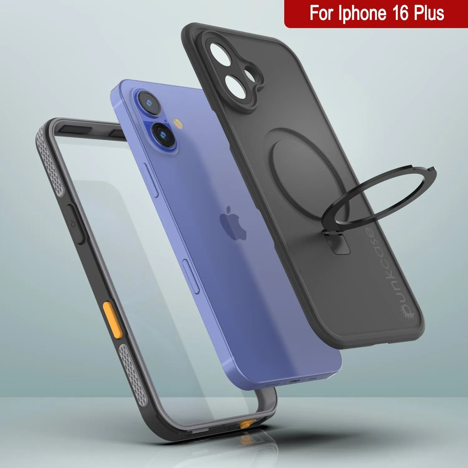 iPhone 16 Plus Waterproof Case [Kickstud 2.0 Series] Protective IP68 Cover W/Screen Protector & Kickstand [Grey]