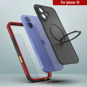 iPhone 16 Waterproof Case [Kickstud 2.0 Series] Protective IP68 Cover W/Screen Protector & Kickstand [Red]