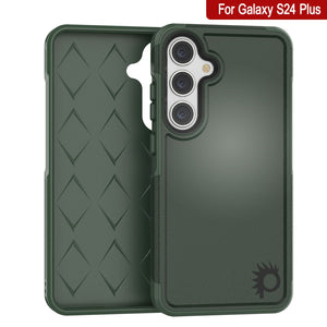 PunkCase Galaxy S25+ Plus Case, [Spartan 2.0 Series] Clear Rugged Heavy Duty Cover [Dark Green]