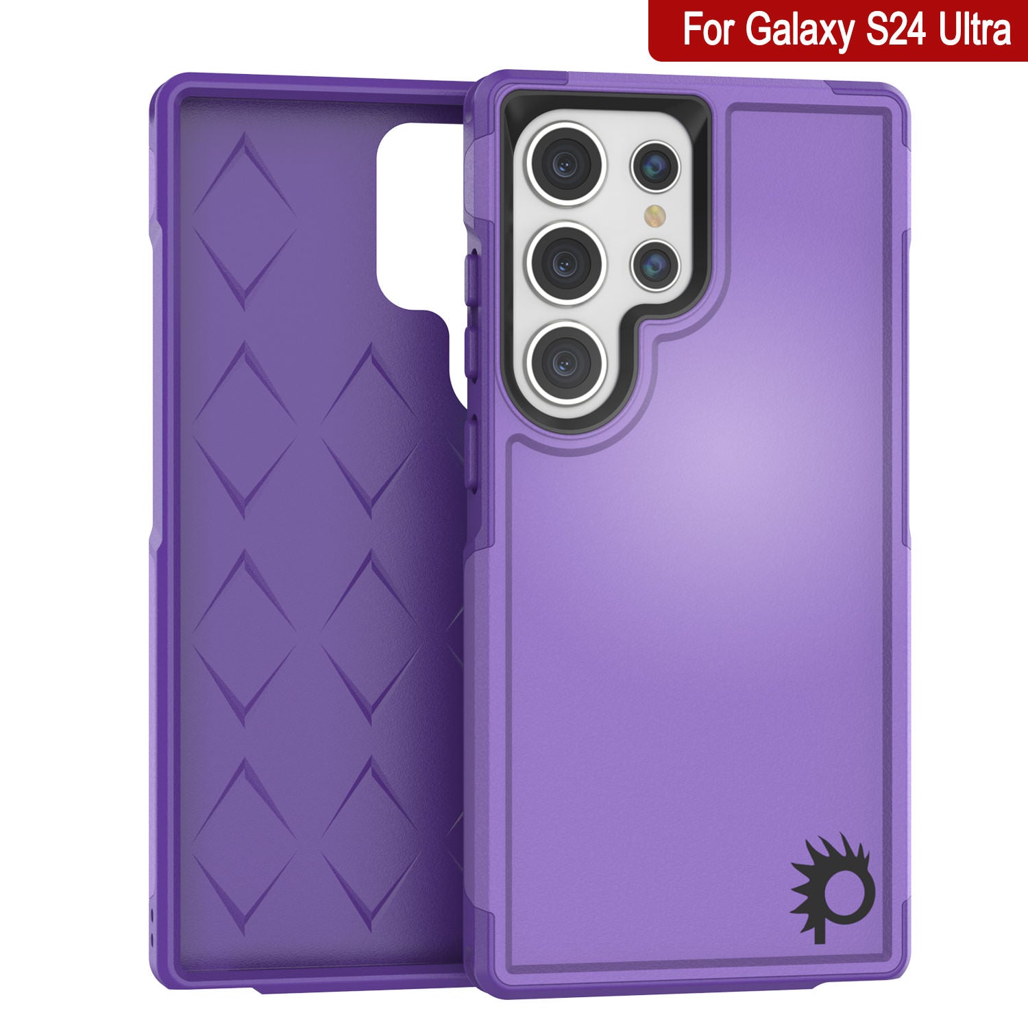 PunkCase Galaxy S25 Ultra Case, [Spartan 2.0 Series] Clear Rugged Heavy Duty Cover [Purple]