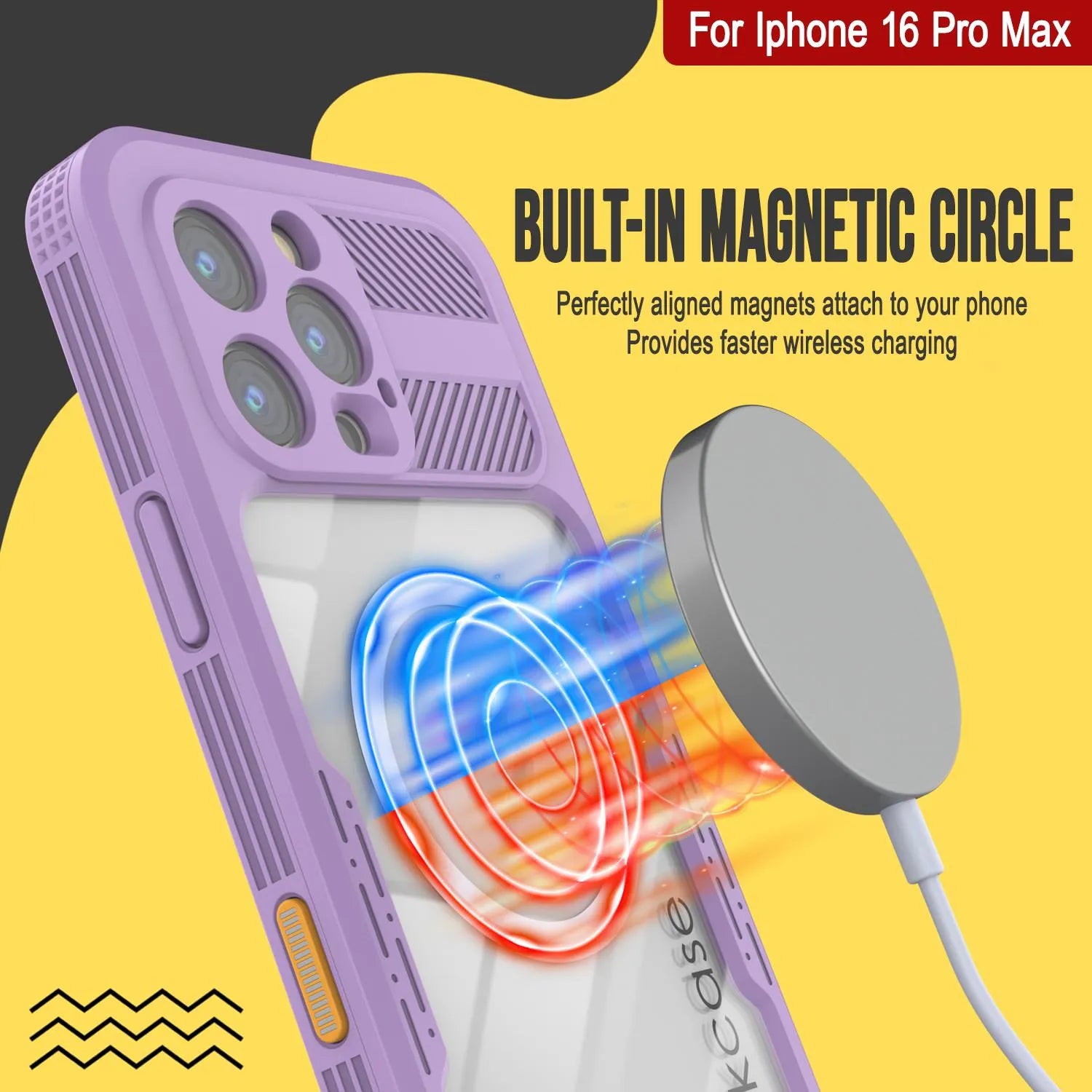 iPhone 16 Pro Max Waterproof Case [Alpine 2.0 Series] [Slim Fit] [IP68 Certified] [Shockproof] [Lilac]