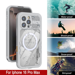 iPhone 16 Pro Max Waterproof Case [Alpine 2.0 Series] [Slim Fit] [IP68 Certified] [Shockproof] [White]