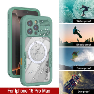 iPhone 16 Pro Max Waterproof Case [Alpine 2.0 Series] [Slim Fit] [IP68 Certified] [Shockproof] [Teal]