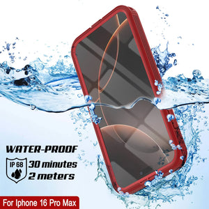 iPhone 16 Pro Max Waterproof Case [Alpine 2.0 Series] [Slim Fit] [IP68 Certified] [Shockproof] [Red]