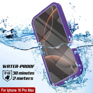 iPhone 16 Pro Max Waterproof Case [Alpine 2.0 Series] [Slim Fit] [IP68 Certified] [Shockproof] [Purple]