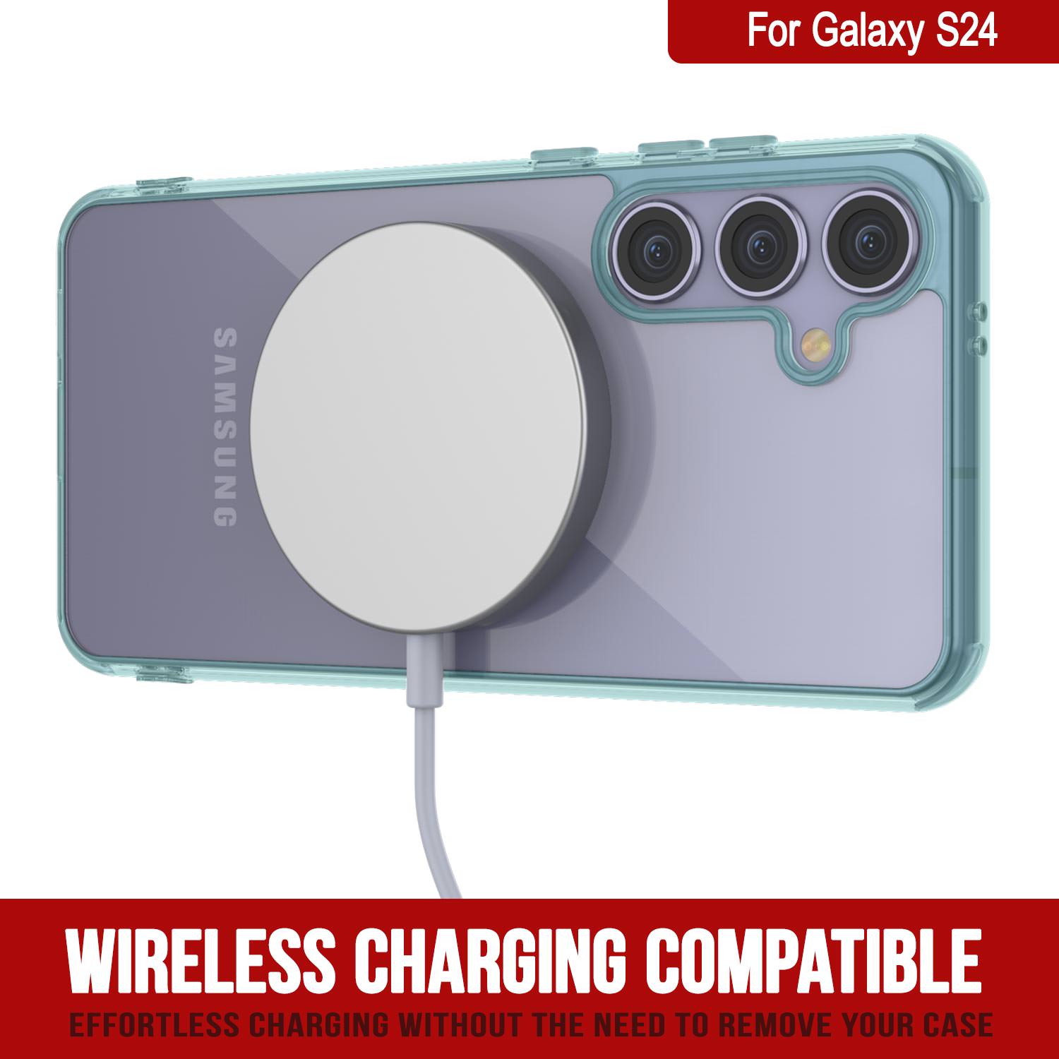 Galaxy S25 Magnetic Wireless Charging Case [Clear Acrylic Series] [Non-Slip] For Galaxy S25 [Red]