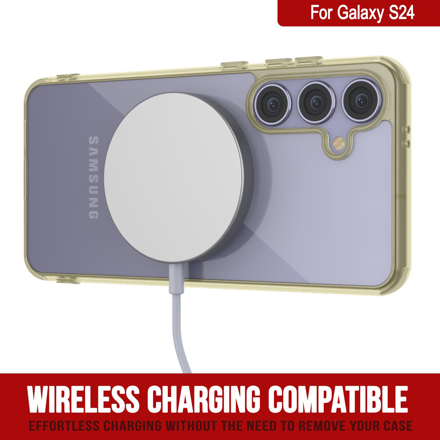 Galaxy S25 Magnetic Wireless Charging Case [Clear Acrylic Series] [Non-Slip] For Galaxy S25 [Rose]