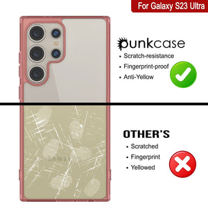 Galaxy S25 Ultra Case [Clear Acrylic Series] [Non-Slip] For Galaxy S25 Ultra [Red]