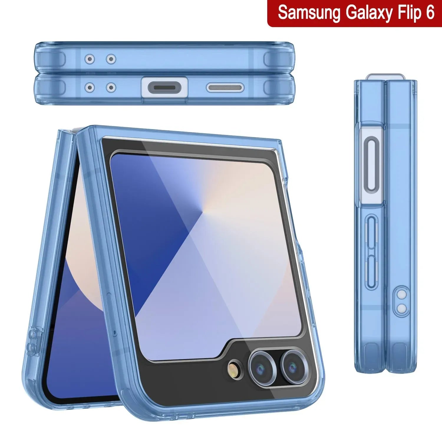 Galaxy Z Flip6 Case [Clear Acrylic Series] [Non-Slip] For Galaxy Z Flip6 [Blue]