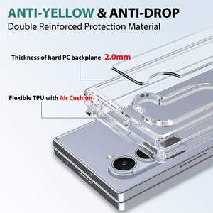 Galaxy Z Fold6 Case [Clear Acrylic Series] [Non-Slip] For Galaxy Z Fold6 [Lilac]