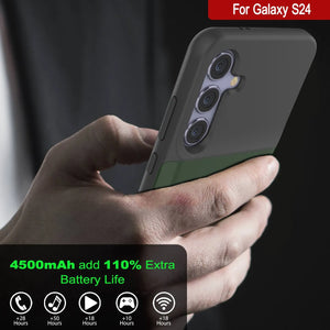 PunkJuice S24 Battery Case Green - Portable Charging Power Juice Bank with 4500mAh