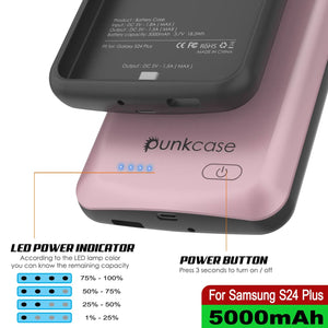 PunkJuice S24+ Plus Battery Case Rose-Gold - Portable Charging Power Juice Bank with 5000mAh