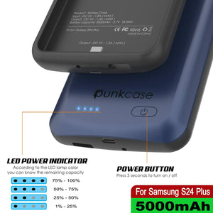 PunkJuice S24+ Plus Battery Case Blue - Portable Charging Power Juice Bank with 5000mAh