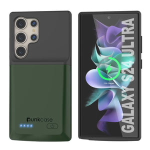 PunkJuice S24 Ultra Battery Case Green - Portable Charging Power Juice Bank with 4500mAh