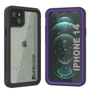 iPhone 14  Waterproof Case, Punkcase [Extreme Series] Armor Cover W/ Built In Screen Protector [Purple]