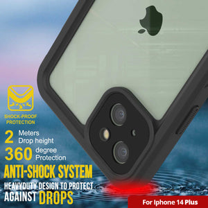 iPhone 14 Plus Waterproof Case, Punkcase [Extreme Series] Armor Cover W/ Built In Screen Protector [Light Green]