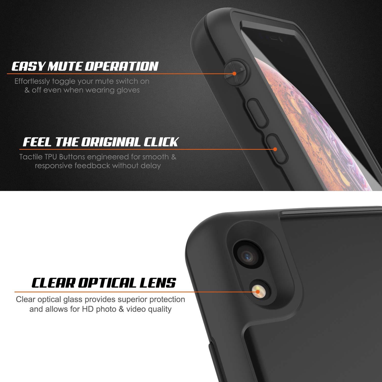 PunkJuice iPhone XR Battery Case, Waterproof, IP68 Certified [Ultra Slim] [Black]