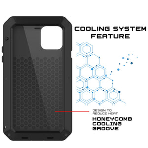 iPhone 11 Metal Case, Heavy Duty Military Grade Armor Cover [shock proof] Full Body Hard [Black]