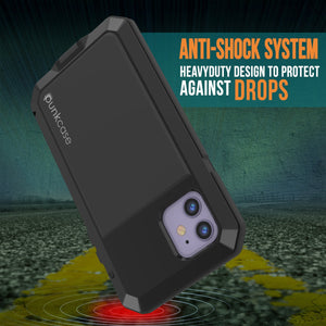 iPhone 11 Metal Case, Heavy Duty Military Grade Armor Cover [shock proof] Full Body Hard [Black]