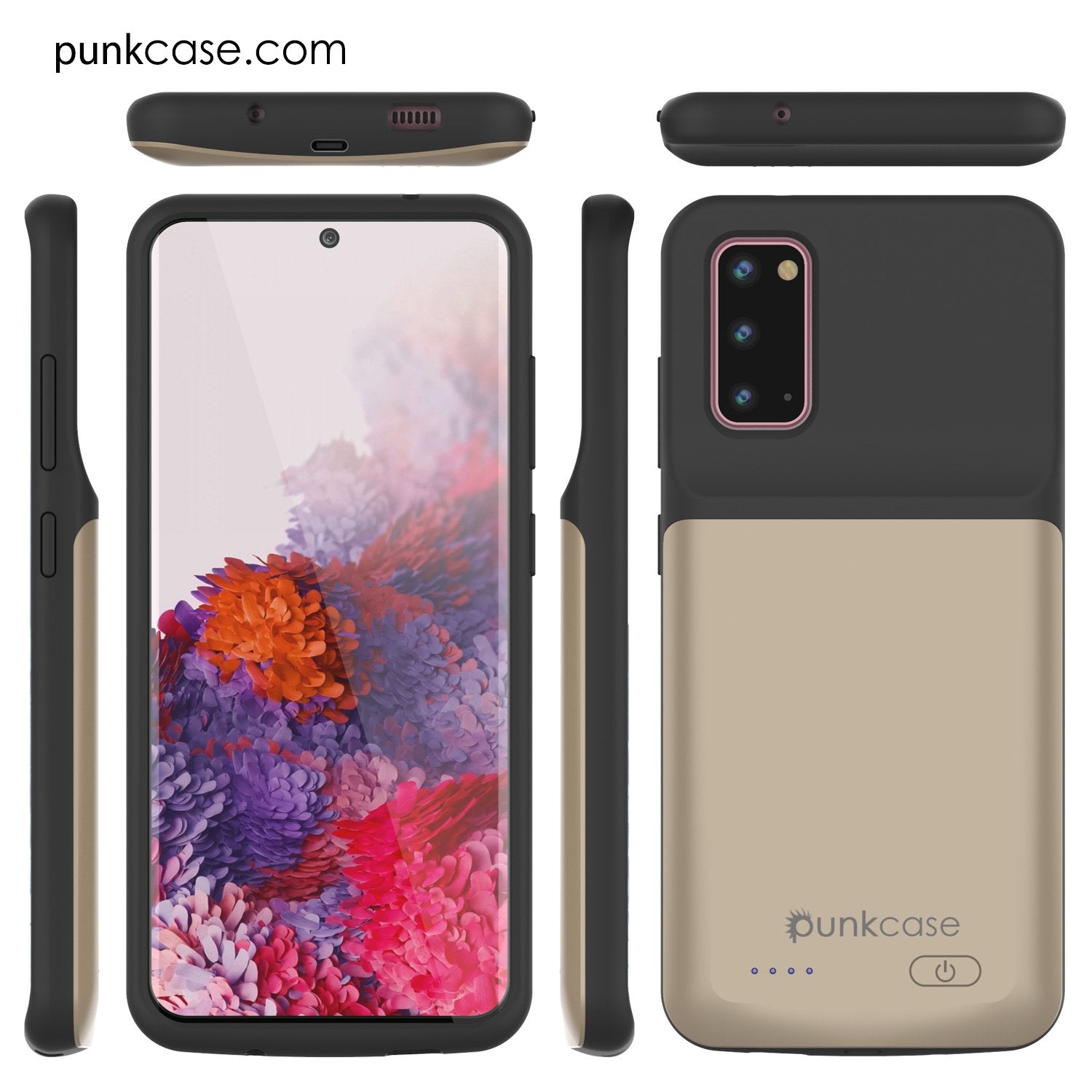 PunkJuice S20 Battery Case Gold - Fast Charging Power Juice Bank with 4800mAh