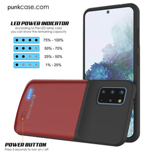 PunkJuice S20+ Plus Battery Case Red - Fast Charging Power Juice Bank with 6000mAh