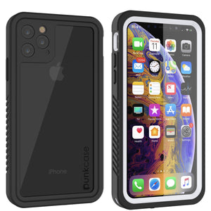 iPhone 12 Pro Waterproof Case, Punkcase [Extreme Series] Armor Cover W/ Built In Screen Protector [White]